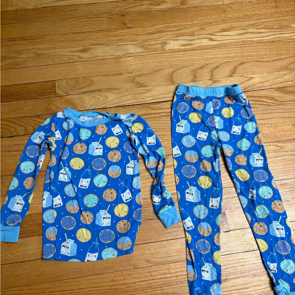 Little Sleepies Blue and Yellow Pajama Sets with Sporty Pattern